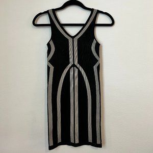 Forever 21 Black & Gray Mini Bodycon Dress